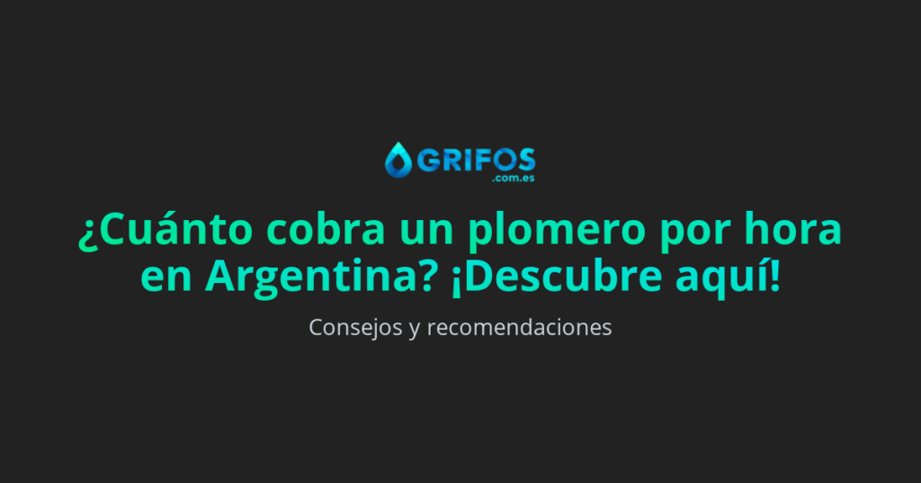 ¿Cuánto cobra un plomero por hora en Argentina 2022?